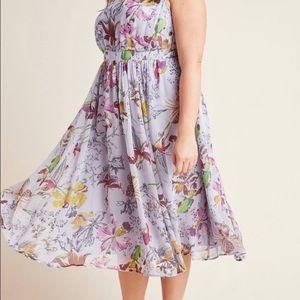 NWT Anthropologie Hermia Midi Chiffon Dress
